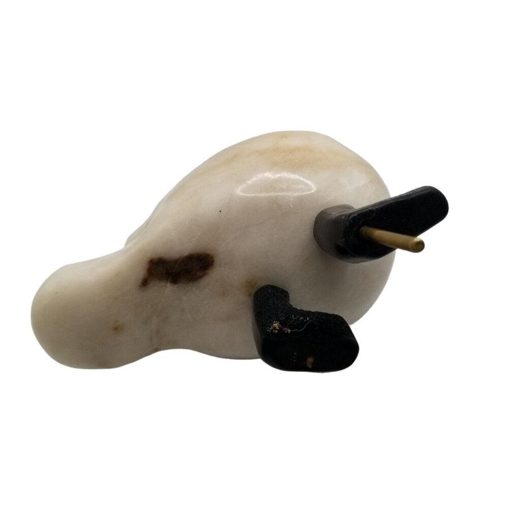 Hand Carved Marble Stone & Wood Quail Bird Art Sculpture Stone Statue Figurine - Picture 3 of 7